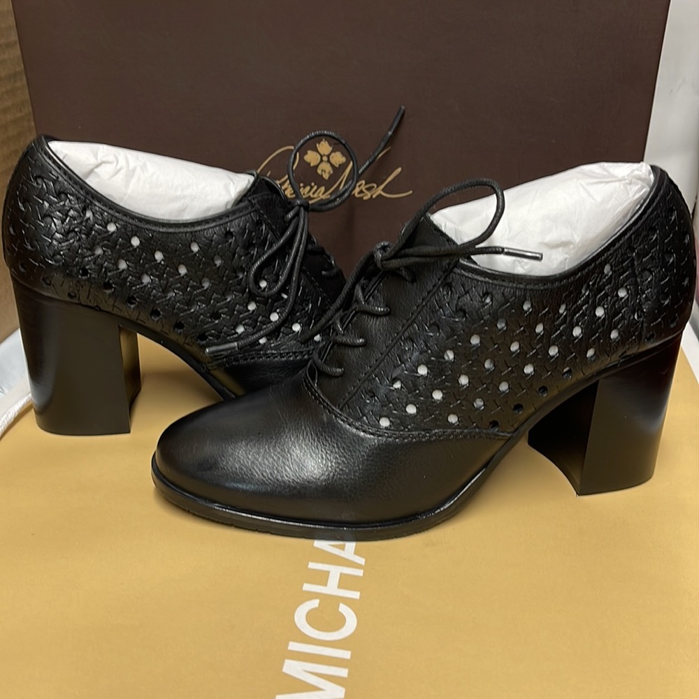 BNIB Patricia Nash Parma Heel Oxford Black size 9 - Picture 7 of 12